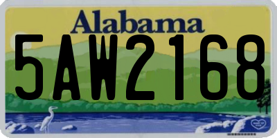 AL license plate 5AW2168