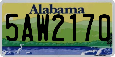 AL license plate 5AW2170