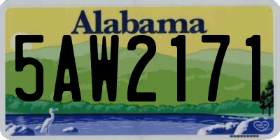 AL license plate 5AW2171
