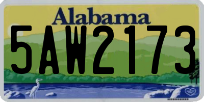 AL license plate 5AW2173