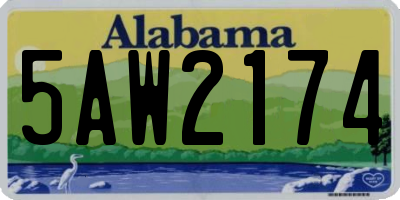 AL license plate 5AW2174