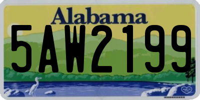 AL license plate 5AW2199