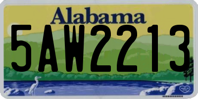 AL license plate 5AW2213