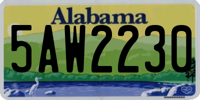AL license plate 5AW2230