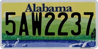 AL license plate 5AW2237