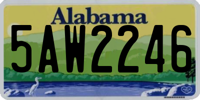 AL license plate 5AW2246