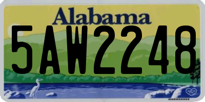 AL license plate 5AW2248
