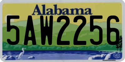 AL license plate 5AW2256