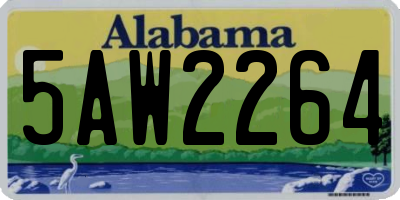 AL license plate 5AW2264