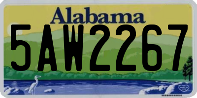 AL license plate 5AW2267