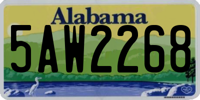 AL license plate 5AW2268