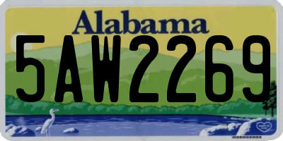 AL license plate 5AW2269