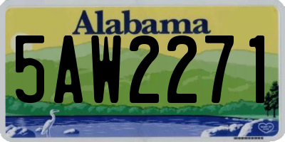 AL license plate 5AW2271