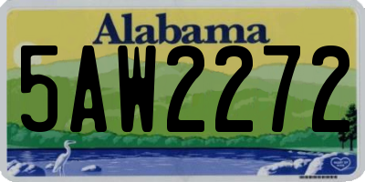 AL license plate 5AW2272