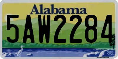 AL license plate 5AW2284