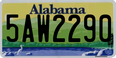 AL license plate 5AW2290