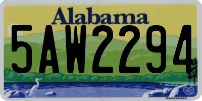 AL license plate 5AW2294