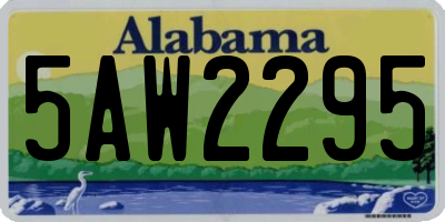 AL license plate 5AW2295