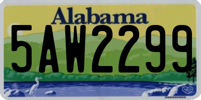 AL license plate 5AW2299