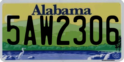 AL license plate 5AW2306