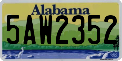 AL license plate 5AW2352