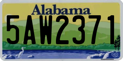 AL license plate 5AW2371