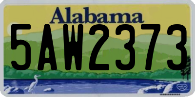 AL license plate 5AW2373