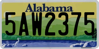 AL license plate 5AW2375