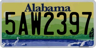 AL license plate 5AW2397