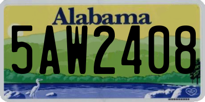 AL license plate 5AW2408