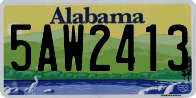 AL license plate 5AW2413
