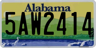 AL license plate 5AW2414