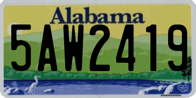 AL license plate 5AW2419