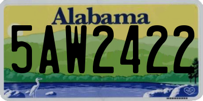 AL license plate 5AW2422