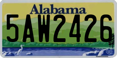 AL license plate 5AW2426