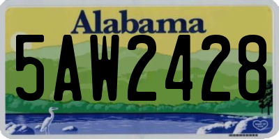 AL license plate 5AW2428