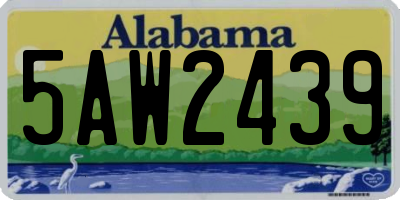 AL license plate 5AW2439