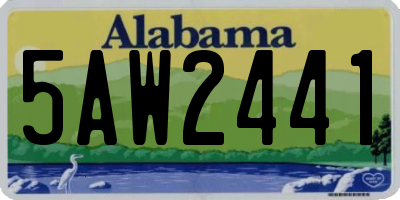 AL license plate 5AW2441