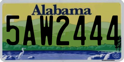 AL license plate 5AW2444