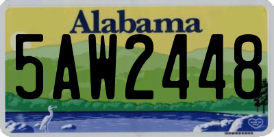 AL license plate 5AW2448