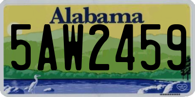 AL license plate 5AW2459