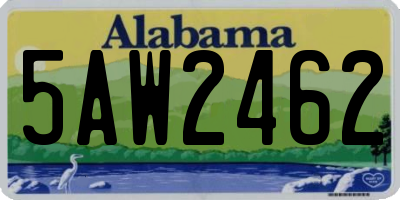 AL license plate 5AW2462