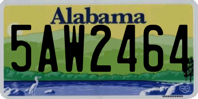 AL license plate 5AW2464