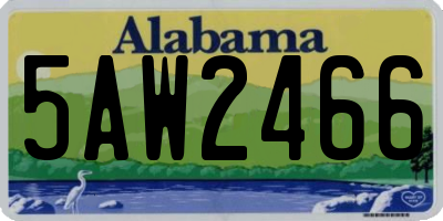 AL license plate 5AW2466