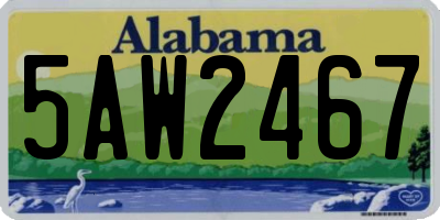 AL license plate 5AW2467