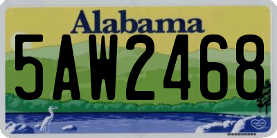 AL license plate 5AW2468