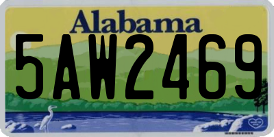 AL license plate 5AW2469