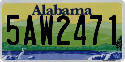 AL license plate 5AW2471