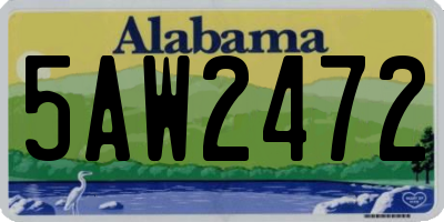 AL license plate 5AW2472