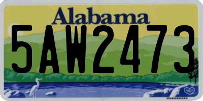 AL license plate 5AW2473
